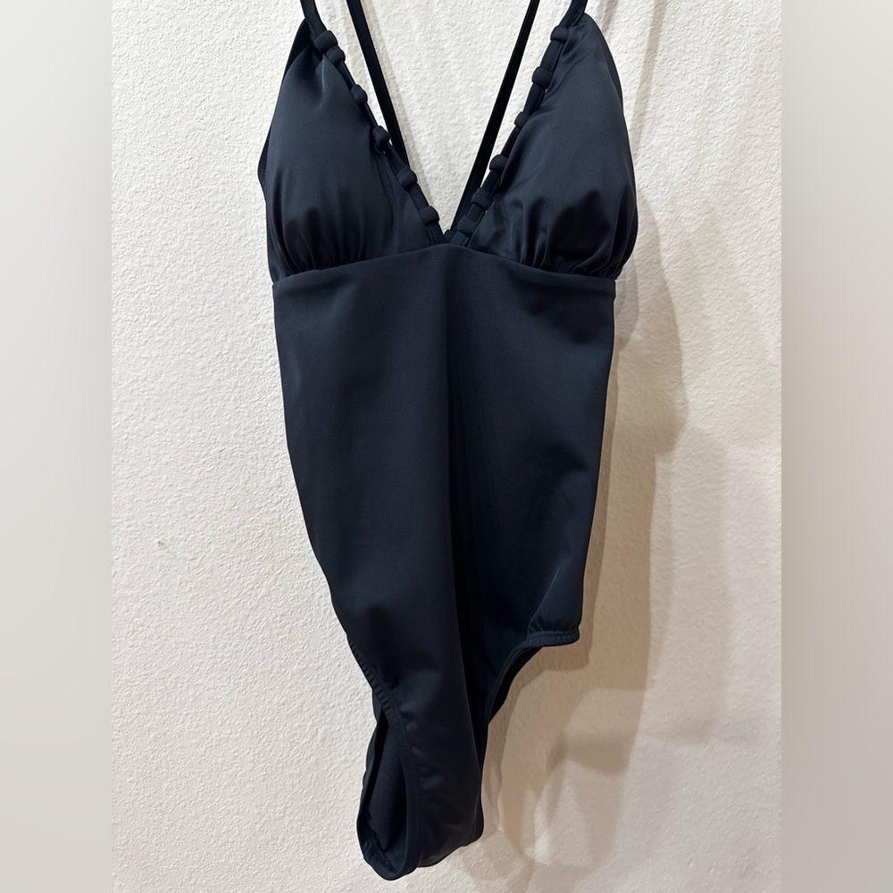 Time and Tru Pretty Black One Piece Swimsuit Small - Picture 2 of 9